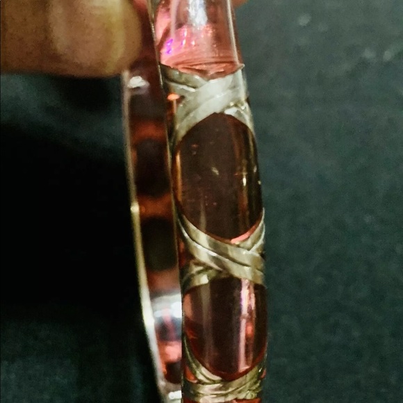 SOLD!!!Angelique De Paris Bamboo 925 Bangle Bracel - Picture 5 of 12